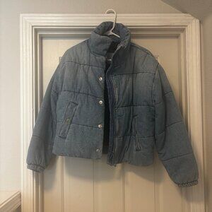 American Eagle Jean Bomber Jacket